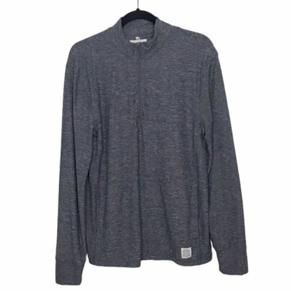 Lucky Brand Gray 1/4 Zip Pullover Sweater Medium